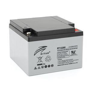 Акумуляторна батарея AGM RITAR RT12260, Gray Case, 12V 26.0Ah (166 х 178 х125 ) Q1 -YT4232 фото