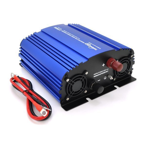 Інвертор напруги Tommatech MS-1200, 12V/220V, 1200W з апроксимованою синусоїдою, 2Shuko, USB, клемні дроти, 2 запобіжники, Q4 -YT29445 фото