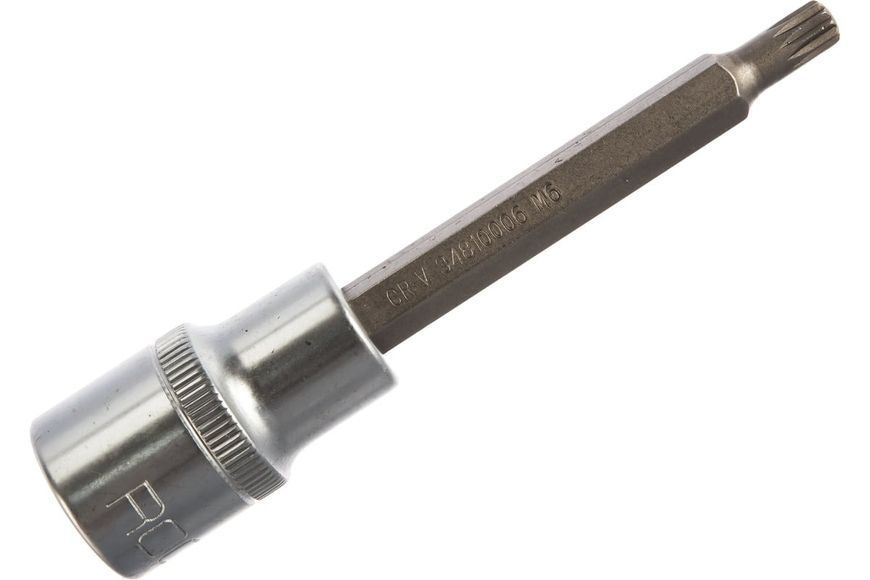Головка 1/2" з насадкою Spline M6 12-променева L- 100мм Forsage F-34810006 46617 фото