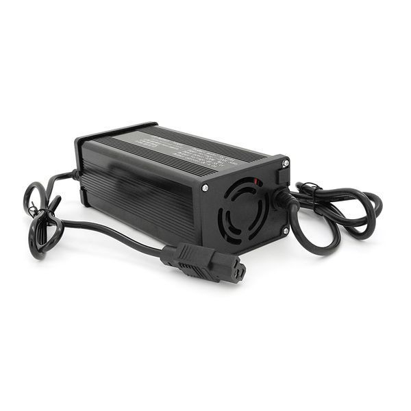 Зарядний пристрій для акумуляторів LiFePo4 48V(58,4V),16S,10A, штекер Triangle plug (T-tipe/C13/IEC). індикація, 220х122х86mm, 1.5kg YT-42360 фото
