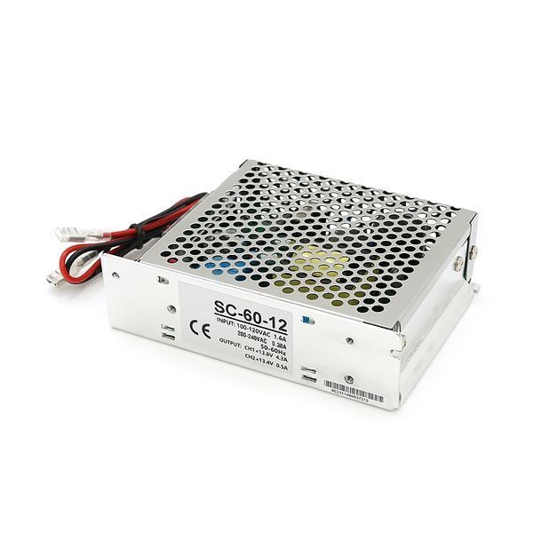 ББЖ перфорований з лед індикацією 12V 5А, SC-60W-12, (129*98*38) -YT4515 фото