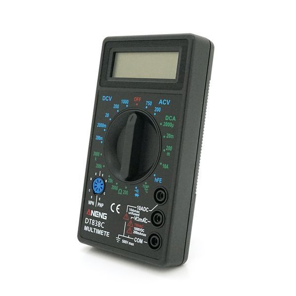 Мультиметр ANENG AN-DT838C, измерения: V, A, R, C, функция hFE -YT32056 фото