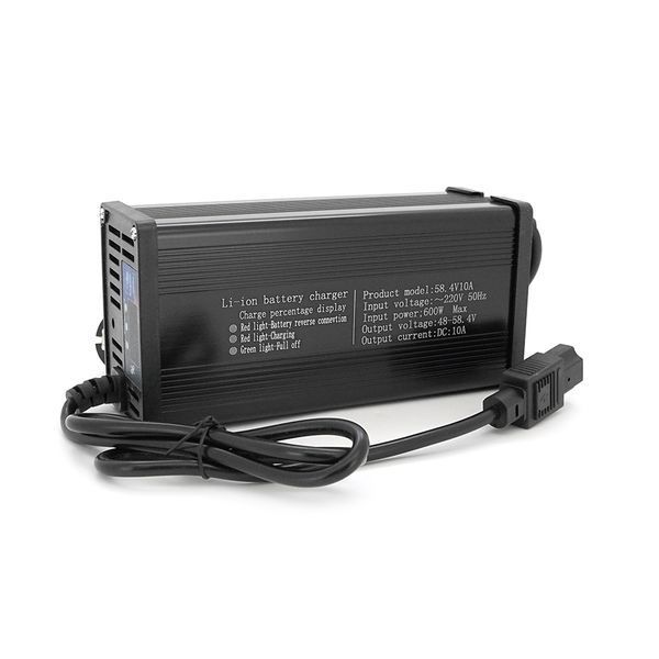 Зарядний пристрій для акумуляторів LiFePo4 48V(58,4V),16S,10A, штекер Triangle plug (T-tipe/C13/IEC). індикація, 220х122х86mm, 1.5kg YT-42360 фото