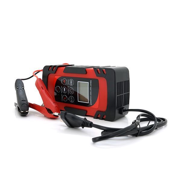 Автоматическое ЗУ для аккумулятора DEMUDA 12V/24V (MF,WET,AGM,GEL), AC110/220V, DC:14,8В/29,6В, Ток заряда 12V/6A, 24V/4A, LCD, крокодилы -YT29148 фото