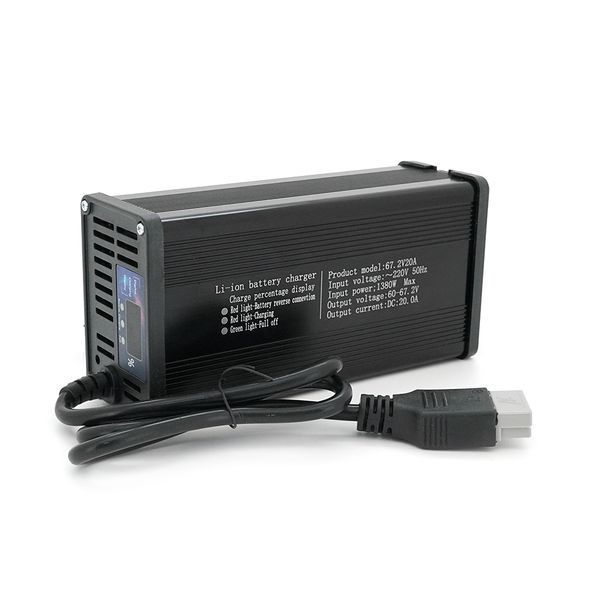 Зарядний пристрій для акумуляторів Li-ion 67,2V, 20A, 185x88x60mm -YT37030 фото
