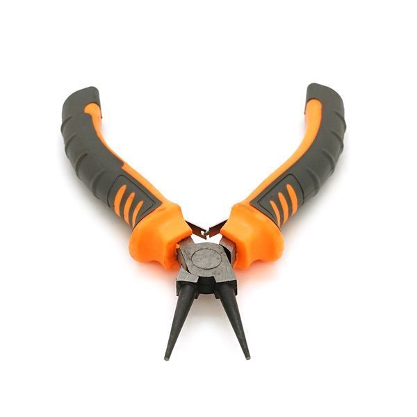 Круглогубці VOLTRONIC, сіро-жовтогарячі ручки, 125мм, 55гр -YT35437 фото