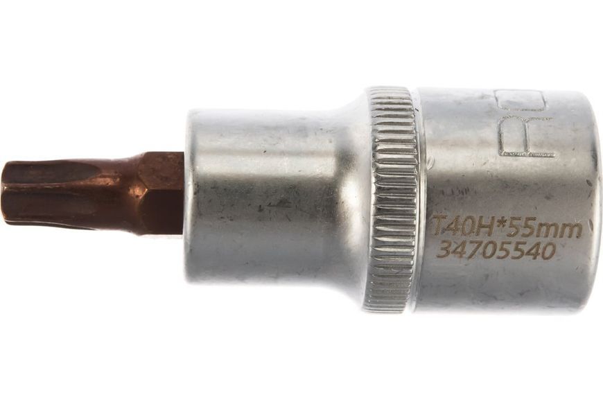 Головка-бита TORX Premium T40 с отверстием 1/2" (L-55мм) ROCKFORCE RF-34705540 Premium 46904 фото