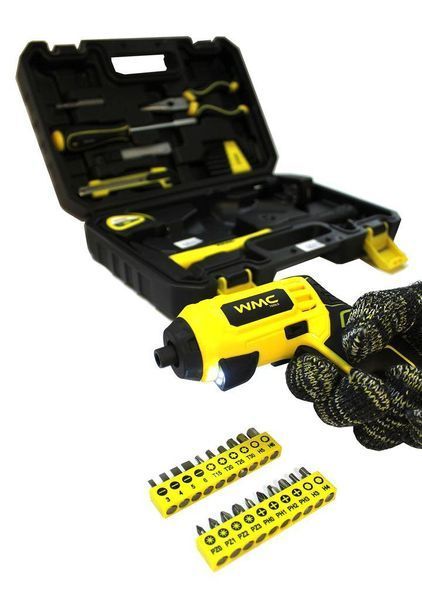 Акумуляторна викрутка з набором інструментів 47 предметів WMC TOOLS 1047 48241 фото