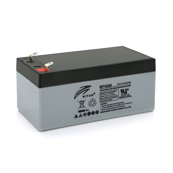 Аккумуляторная батарея AGM RITAR RT1232, Gray/Black Case, 12V 3.2Ah (133 х 67х 59 (63) ),1.3 kg Q10 -YT3223 фото
