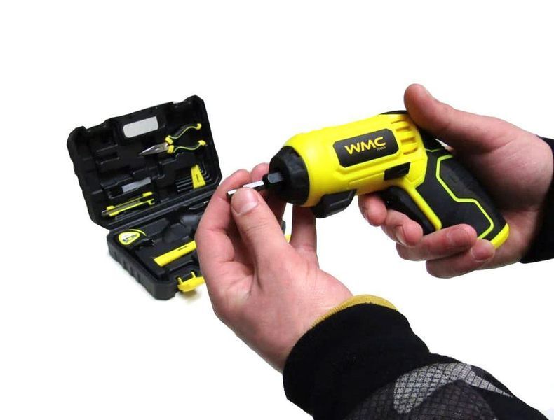 Акумуляторна викрутка з набором інструментів 47 предметів WMC TOOLS 1047 48241 фото