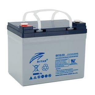 Тяговый аккумулятор RITAR EV12-33,12V 33Ah, M5 (195 х130х168 ),9.6 kg Q1 -YT29487 фото
