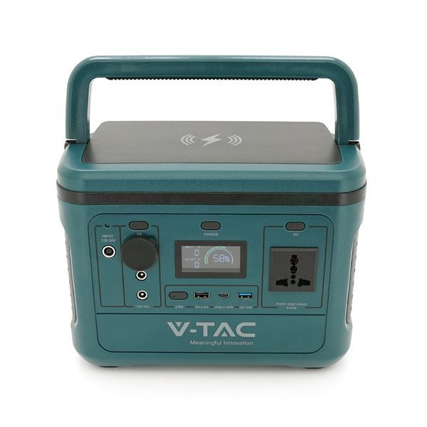 Портативный источник питания V-TAC VT-606, 500W, (26.2Ah /21.6V 568Wh)(275x170x200) 5.4kg -YT38061 фото
