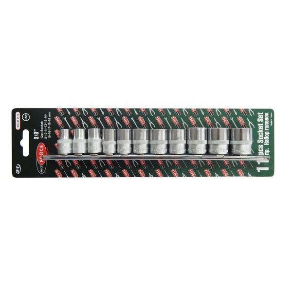 Набор головок 11 предметов 3/8" (12гр.)(8,10-19мм) на планке RockFORCE RF-3111-9 3104 фото