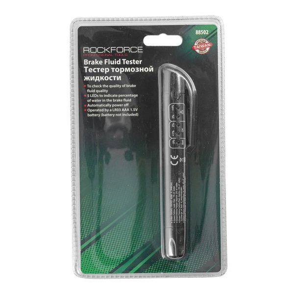Тестер тормозной жидкости (LR03, AAA, 1.5V), в блистере ROCKFORCE RF-88502 29609 фото
