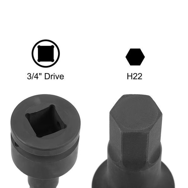 Головка 3/4" з насадкою Hex 22мм ударна FORCEKRAFT FK-26410022MPB 28152 фото