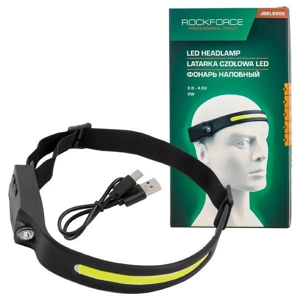 Ліхтар налобний ударостійкий Rockforce RF-JBEL9906 57860 фото