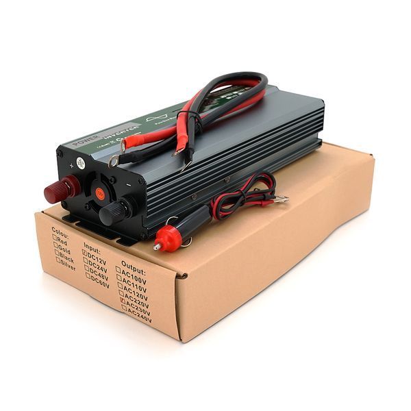 Інвертор напруги Demuda DMDPSW-800W, 12V/220V, 800W з правильною синусоїдою, 1 універсальна розетка, 2 USB, клемні дроти, Q20 -YT29154 фото
