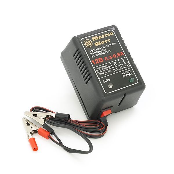 Автоматическое ЗУ для аккумулятора MW-AZU12 12V (1,3-13Ah) (MF,WET,AGM,GEL,NICD,NIMH), 180-240V, Ток заряда 0.3-0.8A, крокодилы в комплекте -YT26758 фото