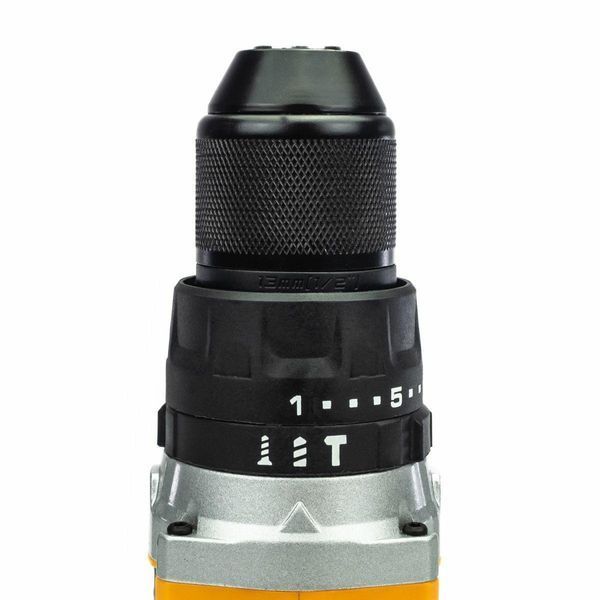 Безщіткова ударна дриль-шуруповерт (JCB-BLCD-BE) 18V, max 65Nm в комплекті із зарядним пристроєм (JCB-18VFC-E) 2.4A та батареєю 57235 фото