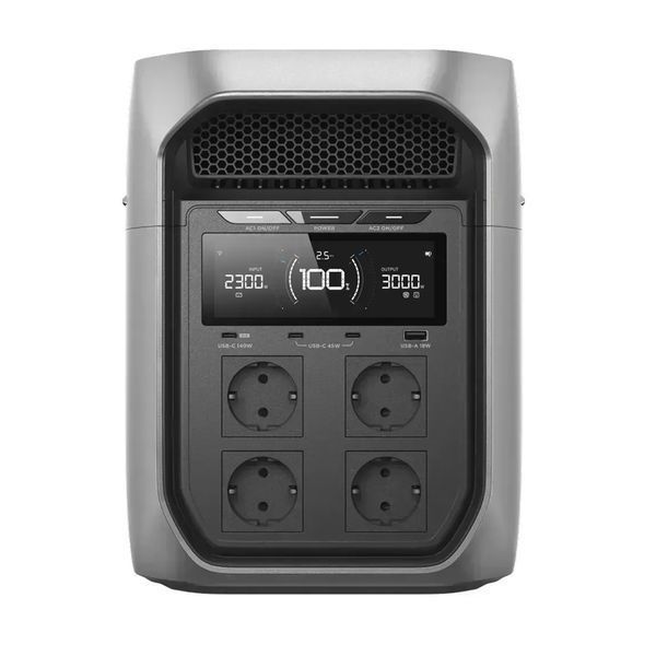 Портативная зарядная станция EcoFlow DELTA 3 Max Plus (LiFePO4 2048 Вт&middot;ч), 4000 циклов, мощность 3000 Вт (пиковая 6000 Вт), MPPT 500W, Wi-Fi, Bluetoot -YT46285 фото