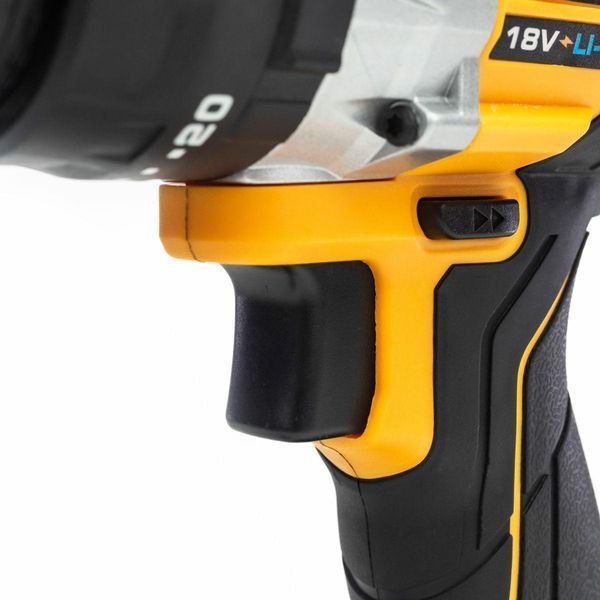 Безщіткова ударна дриль-шуруповерт (JCB-BLCD-BE) 18V, max 65Nm в комплекті із зарядним пристроєм (JCB-18VFC-E) 2.4A та батареєю 57235 фото