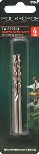 Свердло по металу 4мм HSS (2шт), в блістері ROCKFORCE RF-DS240 29141 фото