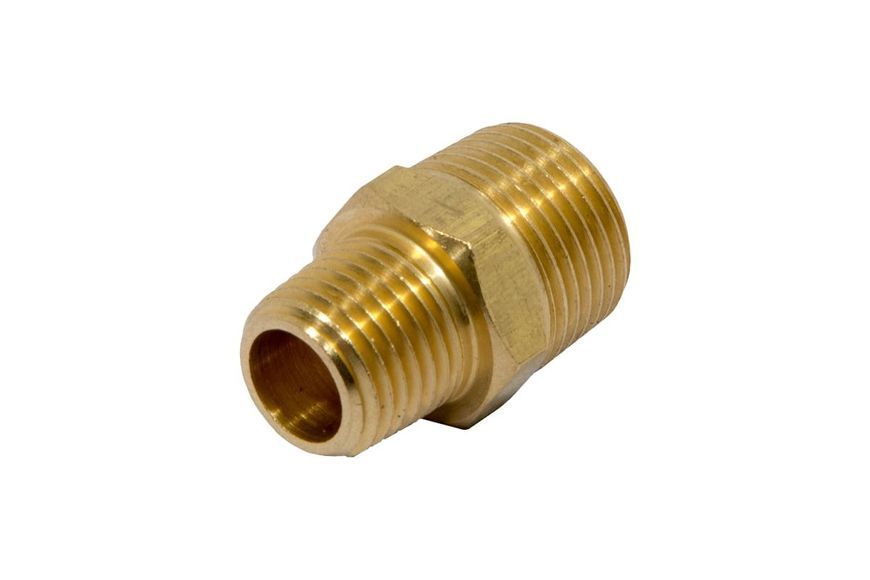 Штуцер латунний із зовнішніми різьбленнями 3/8''X 1/4''(конус) FORSAGE F-CS-C-011 7154 фото