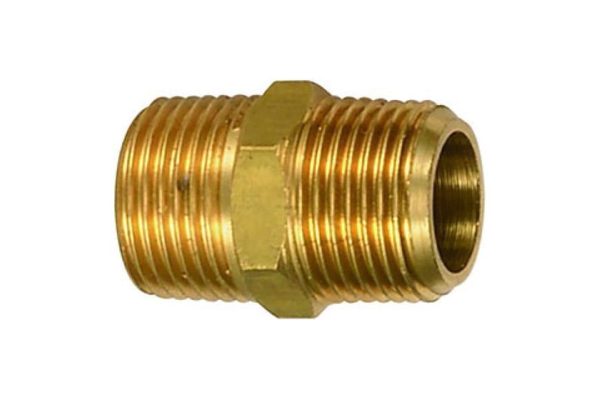 Штуцер латунний із зовнішніми різьбленнями 3/8''X 1/4''(конус) FORSAGE F-CS-C-011 7154 фото
