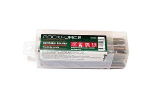 Свердло по металу 6.35мм HSS + Co (10шт), в пластиковому футлярі ROCKFORCE RF-DSP104 29162 фото