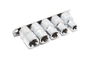 Набір головок 5пр. Е-профіль 1/2" (E12,E14,E16,E18,E20) на планці Forsage F-4053 6352 фото