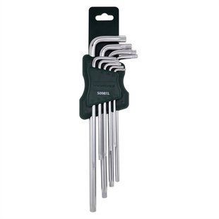 Набір ключів TORX Г-подібних екстра довгих, 9пр. (Т10,Т15,Т20,Т25, Т27,Т30,Т40,Т45,Т50) ROCKFORCE RF-5098XL 5799 фото
