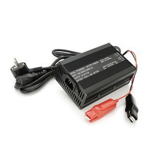 Зарядний пристрій для акумуляторів Li-ion 48V(54,6V),13S,5A, крокодили,135x90x50mm -YT36876 фото