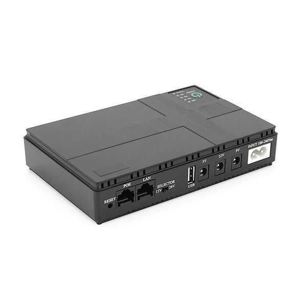 ДБЖ UPS-36W DC1036P для роутерів/комутаторів/PON/POE-430, 5/9/12V, 1A/2А, 10400мAh, Black, BOX -YT29976 фото