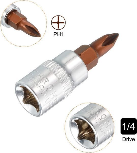 Головка бита крестообразная PH.1, 1/4" Forsage F-321321 Premium 29469 фото