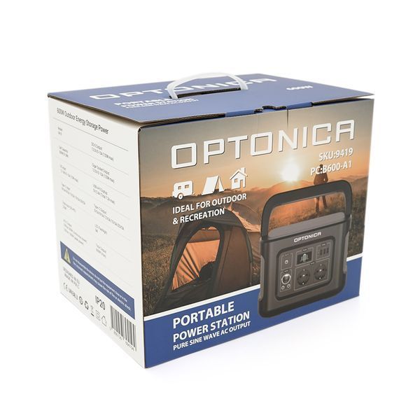 Зарядная станция Optonica B600-A1. Емкость 512Wt/h, Мощность 600W. Out:2xAC230, 2хDC13.3V/10A, USB-3x5V/2.4A, Type-C 100W(PD), 290х210х204мм. 7.9кг -YT38201 фото