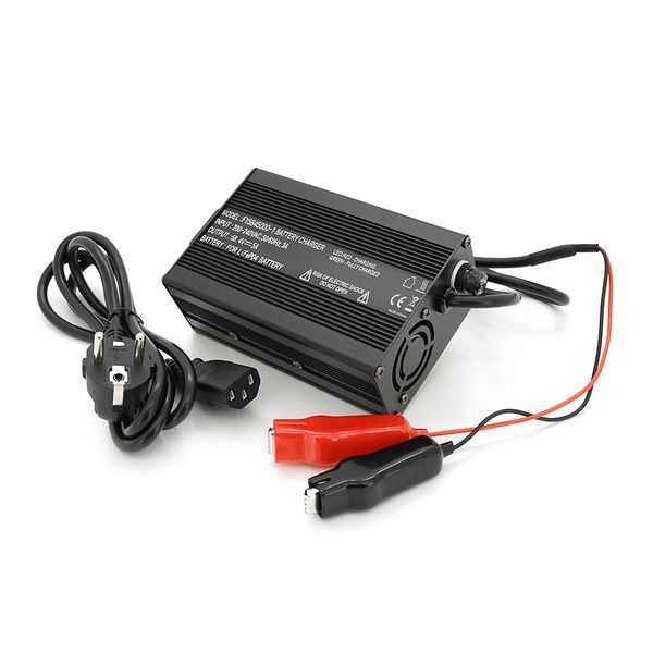 Зарядное устройство для аккумуляторов LiFePo4 48V(58,4V),16S,5A, крокодилы,135x90x50mm -YT36877 фото