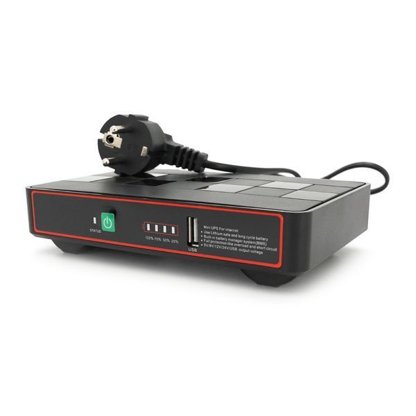 ДБЖ Green Wave ECO418Pro-18W для роутерів/комутаторів/PON/POE, 5/9/12/15/24V, (12000MAh), Black, BOX, Q20 -YT33597 фото
