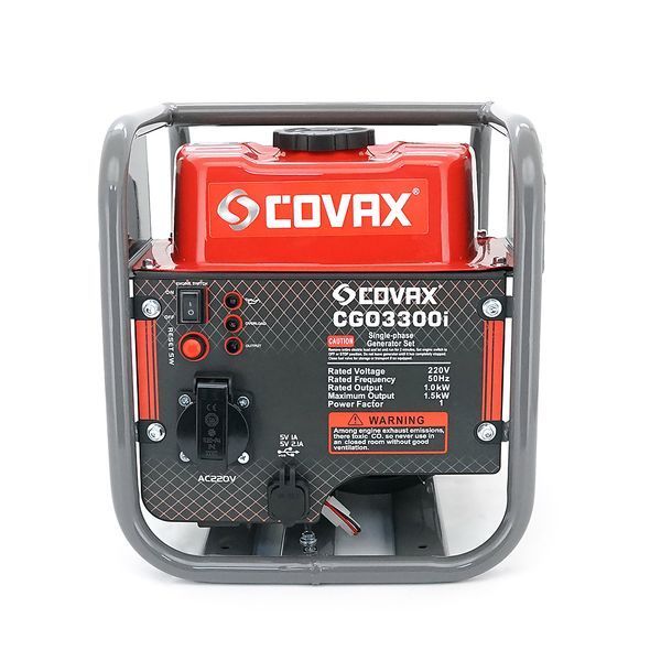 Генератор інверторний бензин COVAX CGO3300i, 1.5kW, однофазний 220V, 50Hz, 4-stroke, бак 2.3L, 341х285х315mm, 10kg -YT45574 фото