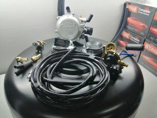 Комплект ГБО 2 покоління Torelli під карбюратор Solex з балоном 42л під запаску 00166 фото