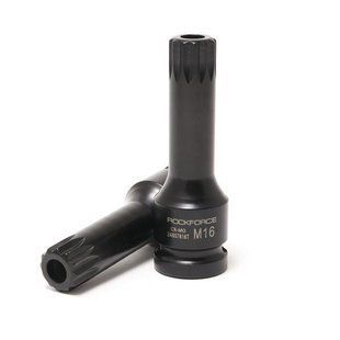 Головка 1/2" з насадкою Spline M5 з отвором ударна ROCKFORCE RF-24807805T 47207 фото