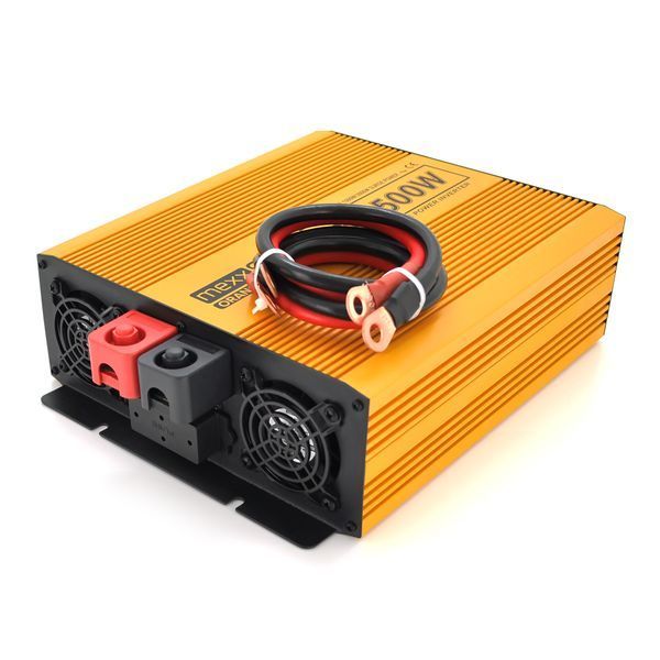 Інвертор напруги Mexxsun MXSPSW-1500, 12V/220V, 1500W з правільною синусоїдою, 2 Shuko, клемні дроти, Q4 -YT29180 фото