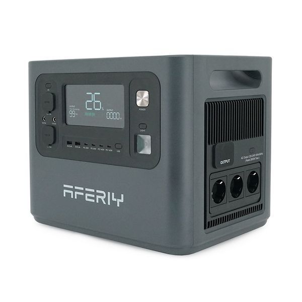 Портативна станція AFERIY AF-P280, LiFePO4, що розширюється від 2048Втч(max2800)Вт,MPPT 11.5-50В-20А(2*600Вт),out220v. LED. 2-USB,4xType-C PD20/100Вт,DC+прикурювач 12В/10А,398*280*315/398*280*220 мм22kg+19kg -YT44704 фото