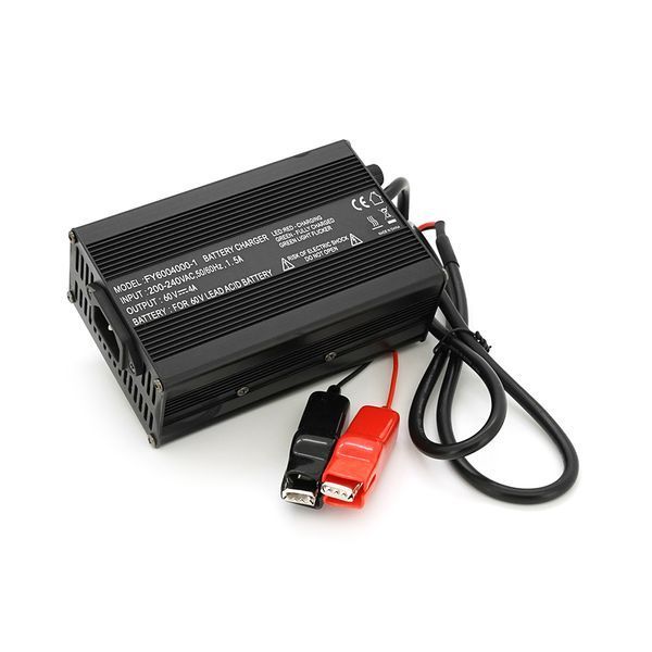 Зарядное устройство для аккумуляторов AGM 60V, 4A,+ крокодилы,135x90x50mm -YT36878 фото