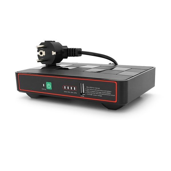 ИБП Green Wave Ecoputer-P60W для роутеров/коммутаторов/PON/POE, 12V/USB- 2A, (12000MAh), Black, BOX, Q20 -YT33601 фото