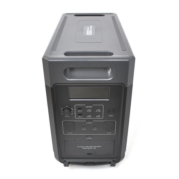 Портативная станция AFERIY AF-P310-EC-H, LiFePO4 3840Втч(max3600)Вт,MPPT 11.5-50В-20А(1500Вт),out220v. LED. 2-USB,4xType-C PD20/100Вт,DC+прикуриватель12В/10А, 584*321*464 мм, 40kg -YT44705 фото