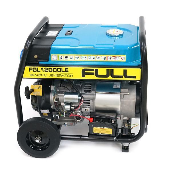 Генератор бензиновый FULL FGL 12000LE, 1-фазный 230V, 50Hz, 12kVA/9,0kW, бак 28 л, расход 3 л/ч, ручной/стартер (без АКБ), 720x530x610 мм, 92 кг -YT42078 фото