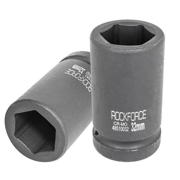 Головка ударна глибока 1'' 6-гранна 19мм RockFORCE RF-48510019 51153 фото