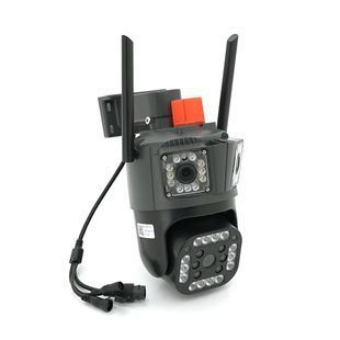 2+2Мп Wi-Fi видеокамера с двумя объективами уличная SD/карта YOSO YO-IPC49D6MP50 PTZ 2.8mm V380 -YT28232 фото