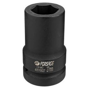 Головка ударна глибока 1" 6-гранна 27мм Forsage F-48510027 7045 фото