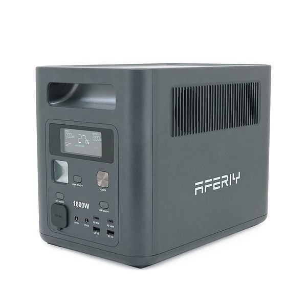 Портативная станция AFERIY AF-P180, LiFePO4 1024Втч. (max1800)Вт, XT60 MPPT 11.5-50В-20А(500W), 4xAC 220v. LED. 2-USB-A 18W , 2xType-C PD20+140Вт, DC+прикуриватель12В/10А, 100% заряд - 1,5 часа, 350*220*263 мм, 11.6kg -YT45857 фото